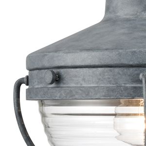 Eastport 12'' High 1-Light Outdoor Post Light - Aged Zinc 3