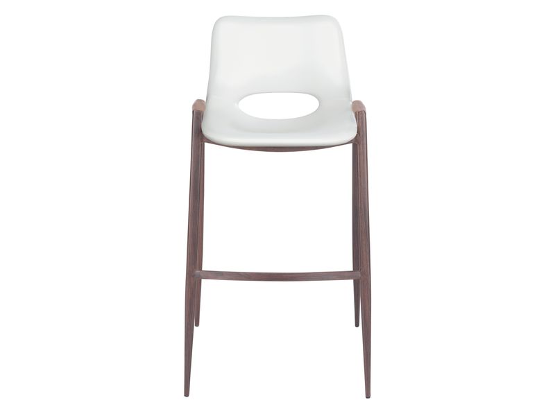 Desi Barstool White & Walnut 4