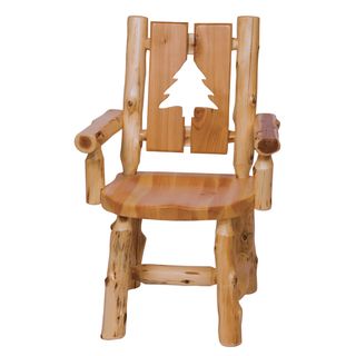 Cedar Cut-out Log Arm Chair - Natural - Pine Tree