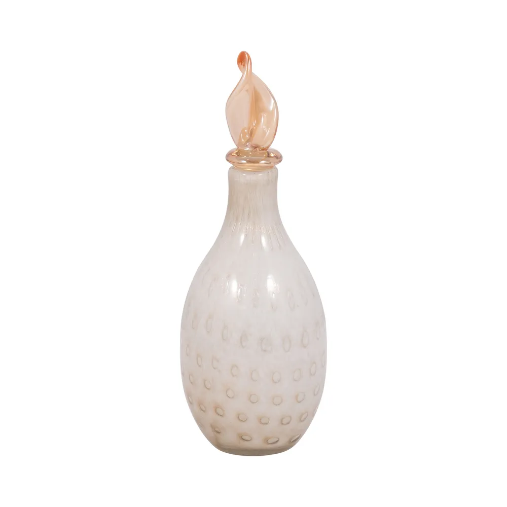 DENTONSHAW IVORY GLASS VASE 16 (IN)