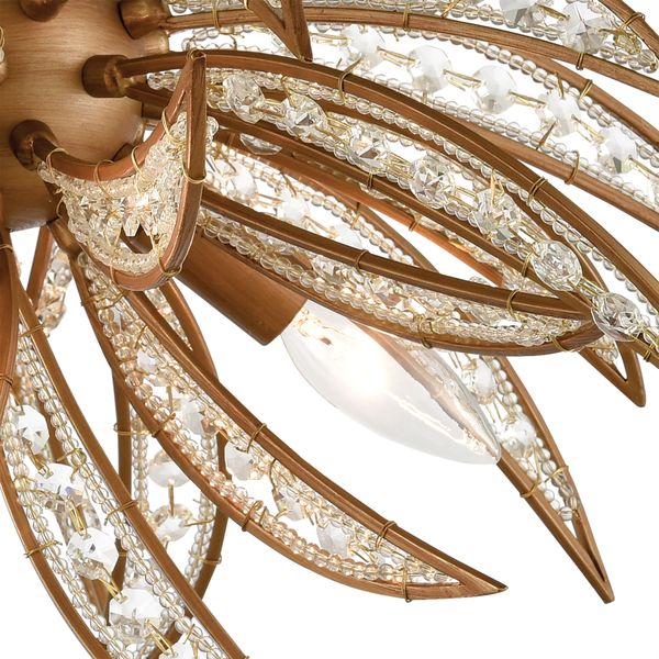 Naples 21'' Wide 5-Light Semi Flush Mount - Matte Gold
