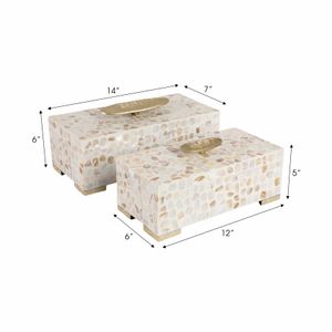 JASPERGATE SET OF 2 WHITE BOXES 6 (IN) 9