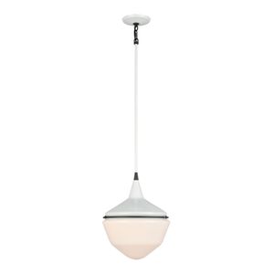 Mid-Century Schoolhouse 12'' Wide 1-Light Mini Pendant - Enamel White 1