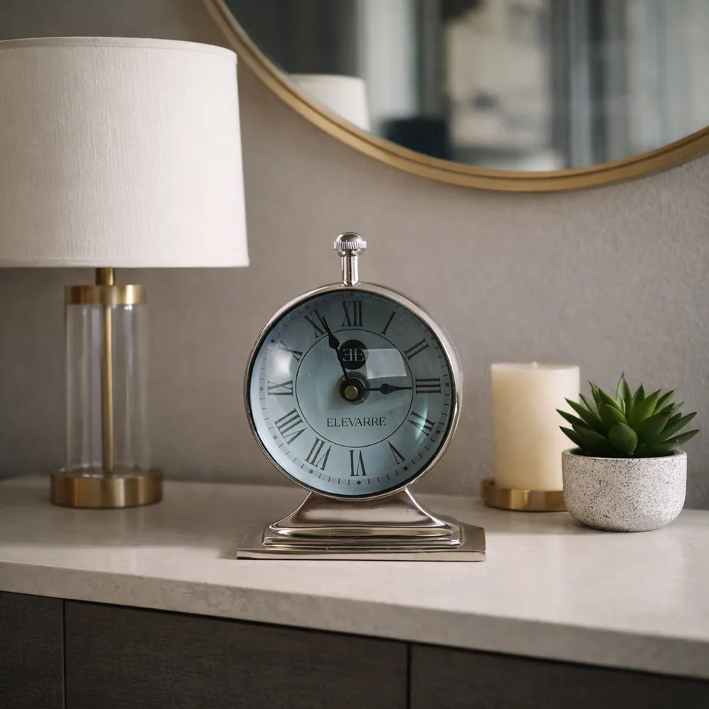 AXELFORD SILVER CLOCK 7 (IN)