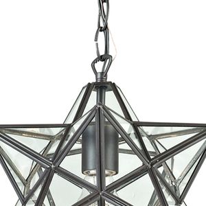 Moravian Star 9'' Wide 1-Light Mini Pendant - Oil Rubbed Bronze 3