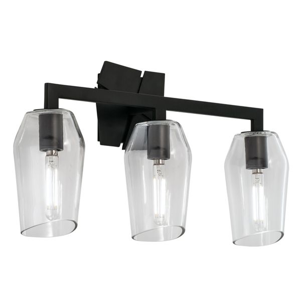 Gaia 19'' Wide 3-Light Vanity Light - Acid Dipped Black