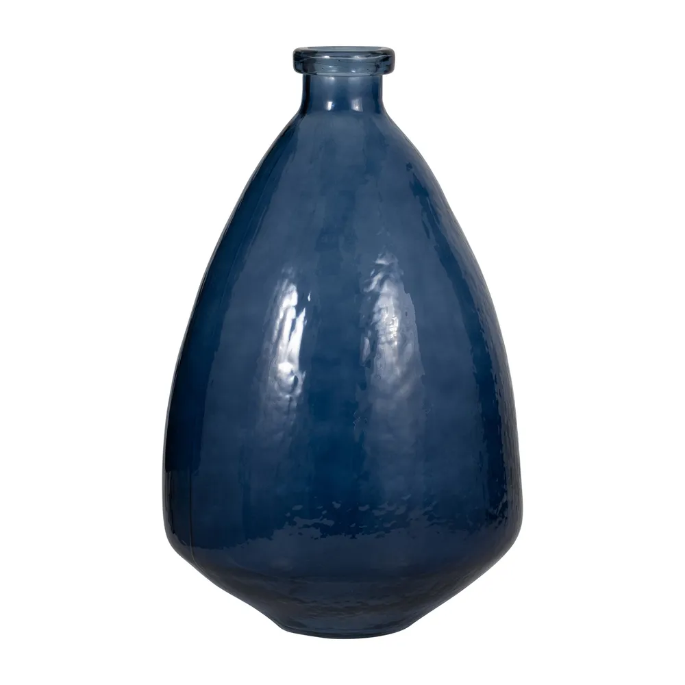 SUTTONWORTH BLUE GLASS VASE 19 (IN)