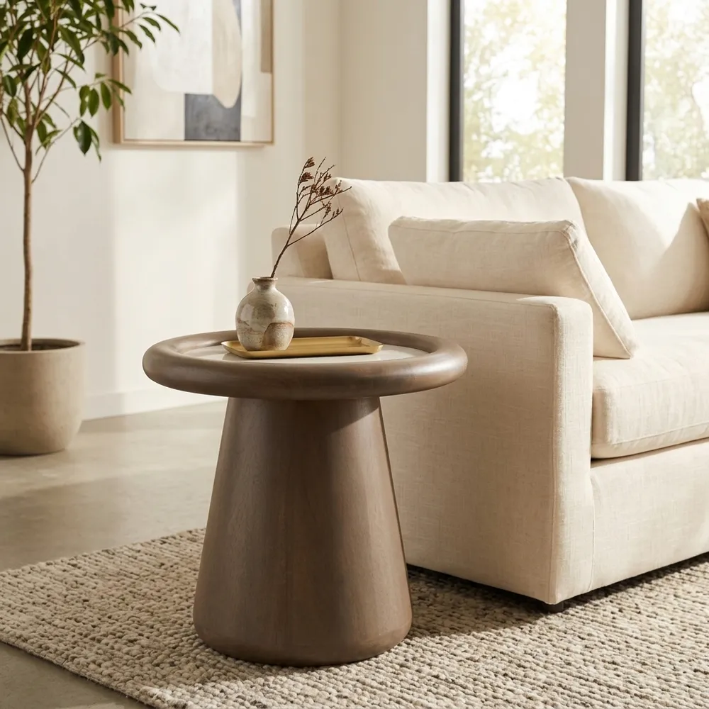 ELLERYWORTH BROWN TABLE 18 (IN)