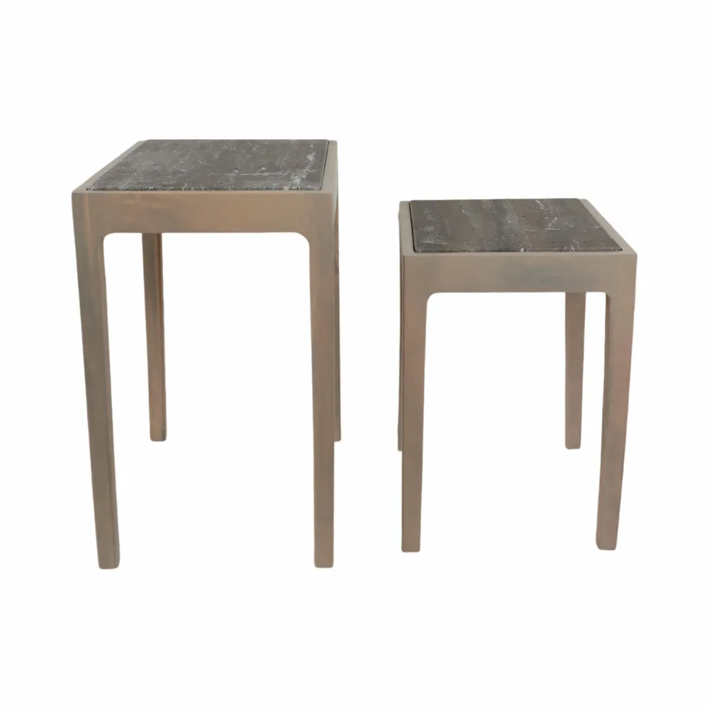 CALDERCROSS SET OF 2 BROWN TABLE 22 (IN)