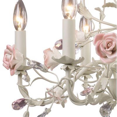 Heritage 22'' Wide 6-Light Chandelier - Cream