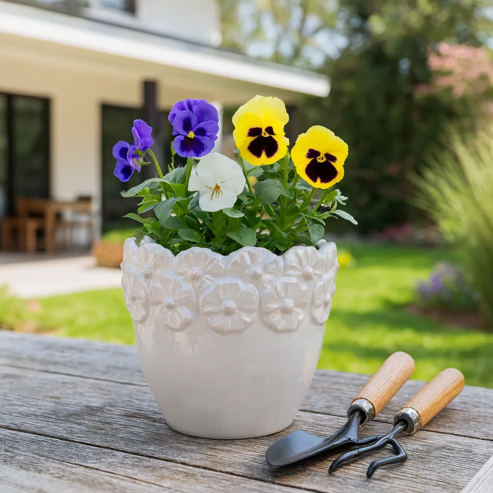 SLATERGATE IVORY PLANTER 6 (IN)