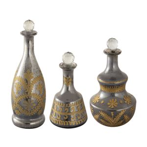 Kemal Bottle - Set of 3 Antique Silver 2
