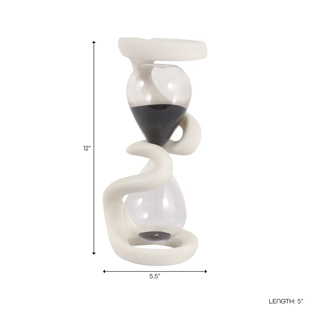 TESSSIDE WHITE HOURGLASS 13 (IN)