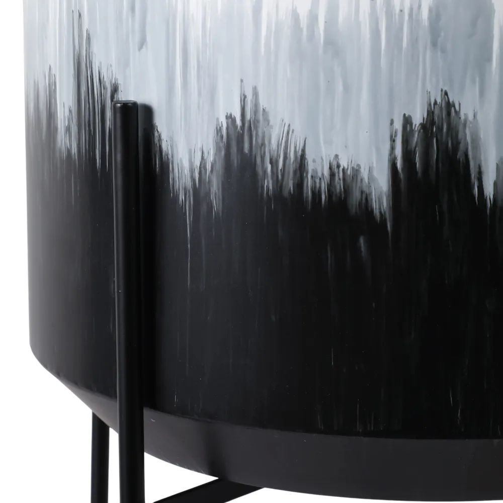 NICOLEHAM SET OF 2 BLACK PLANTER 23 (IN)
