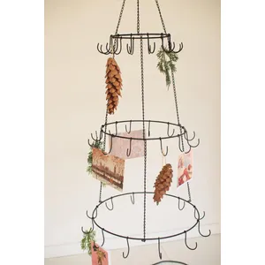Three Layer Hanging Wire Ornament Tree 3