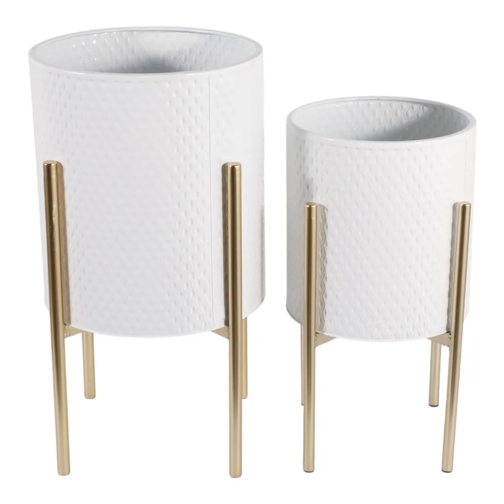 HAYFORDTON SET OF 2 WHITE PLANTER 23 (IN)