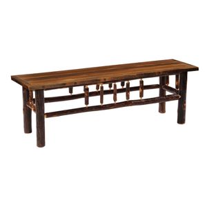 Appalachian 4-foot Prairie Bench - Wood Seat 1