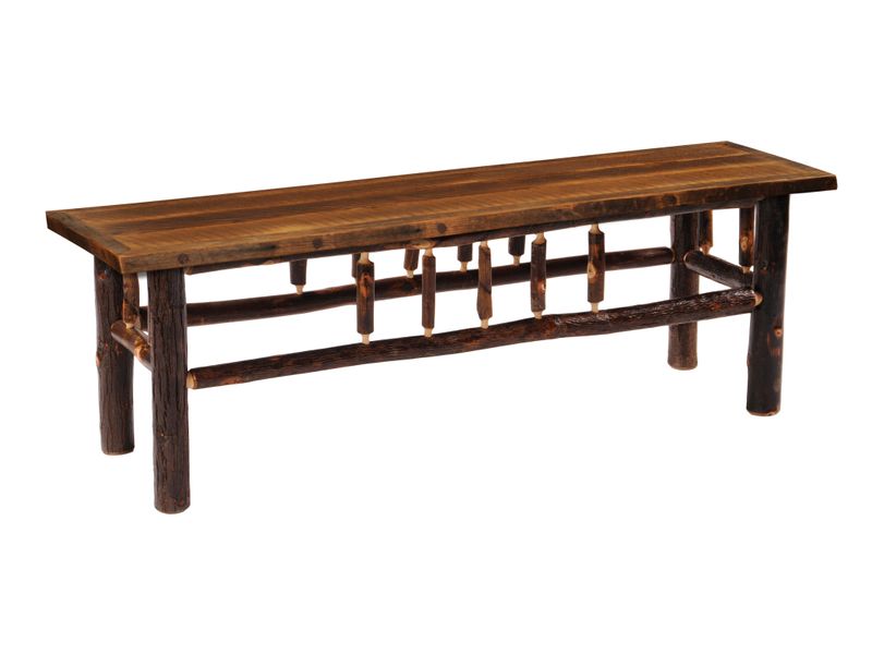 Appalachian 4-foot Prairie Bench - Wood Seat 1