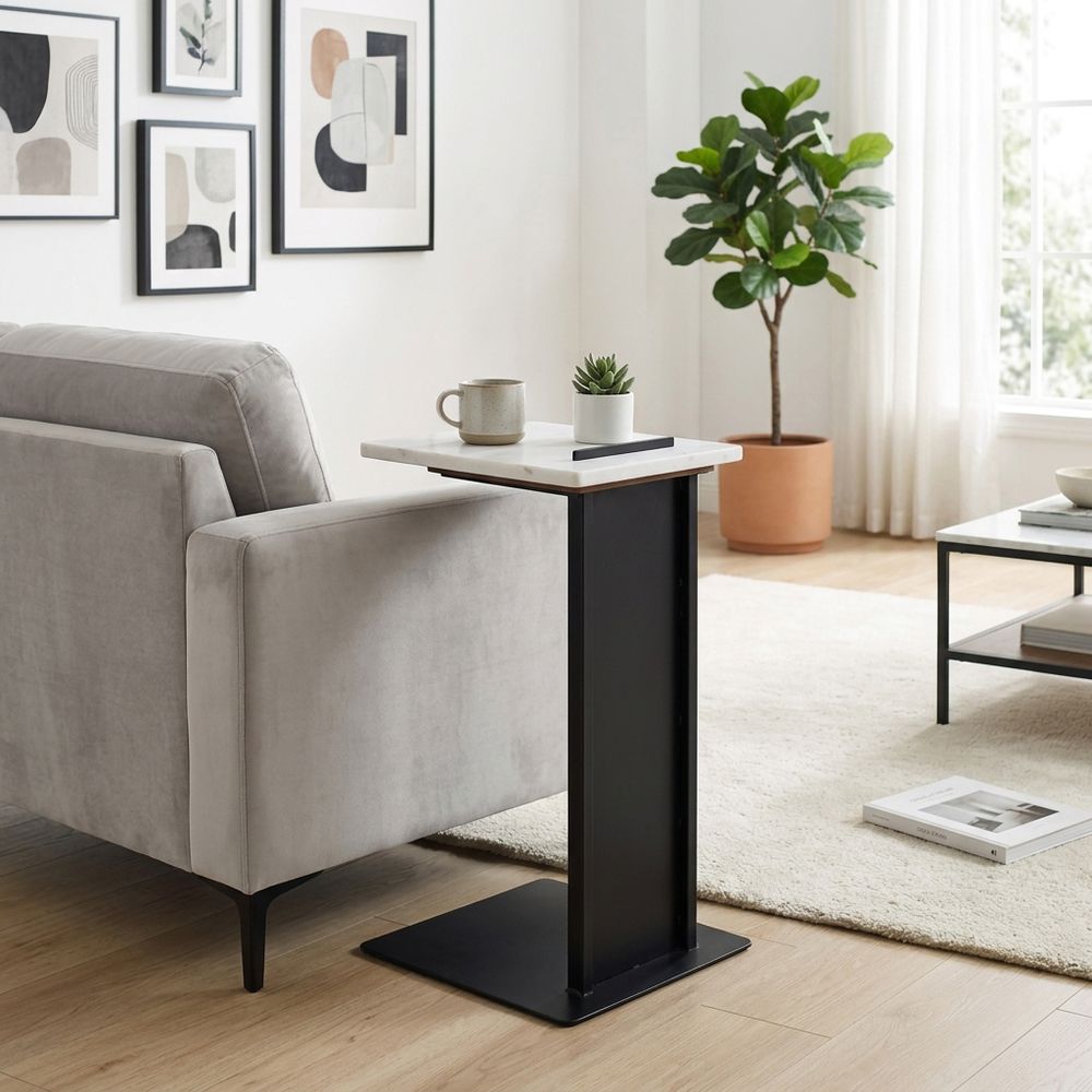 BLAIROAK WHITE TABLE 23 (IN)