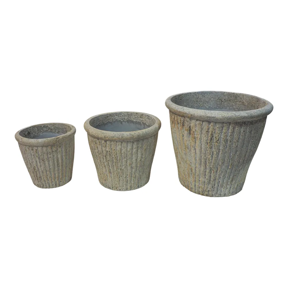 DREW SET OF 3 TAN PLANTER 13 (IN)