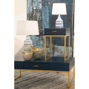 Shagreen Accent Table - Navy 4