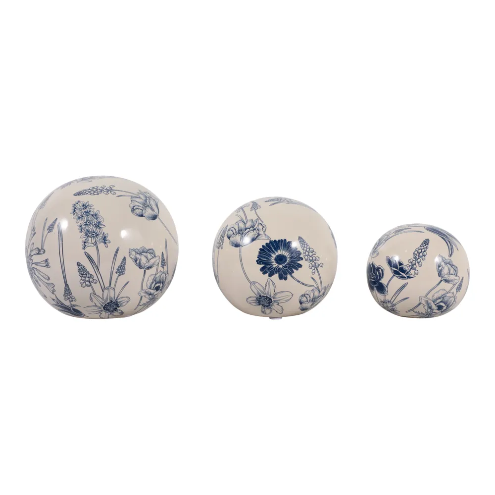 TESSWIND SET OF 3 BLUE ORBS 6 (IN)