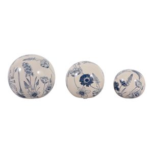 TESSWIND SET OF 3 BLUE ORBS 6 (IN) 8
