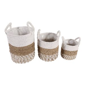 BURTONGROVE SET OF 3 BROWN PLANTER 13 (IN) 6