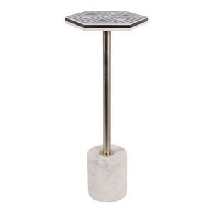 KELLERRUN WHITE TABLE 25 (IN) 1