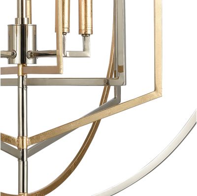 Geosphere 27'' Wide 5-Light Chandelier - Polished Nickel