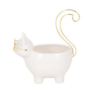 CARLINOAK WHITE TRINKET DISH 8 (IN) 4