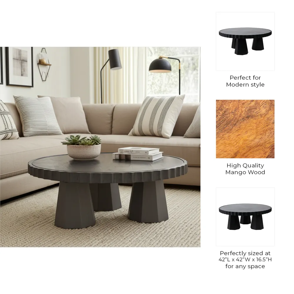 YATESMORE BLACK COFFEE TABLE 17 (IN)