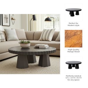 YATESMORE BLACK COFFEE TABLE 17 (IN) 11