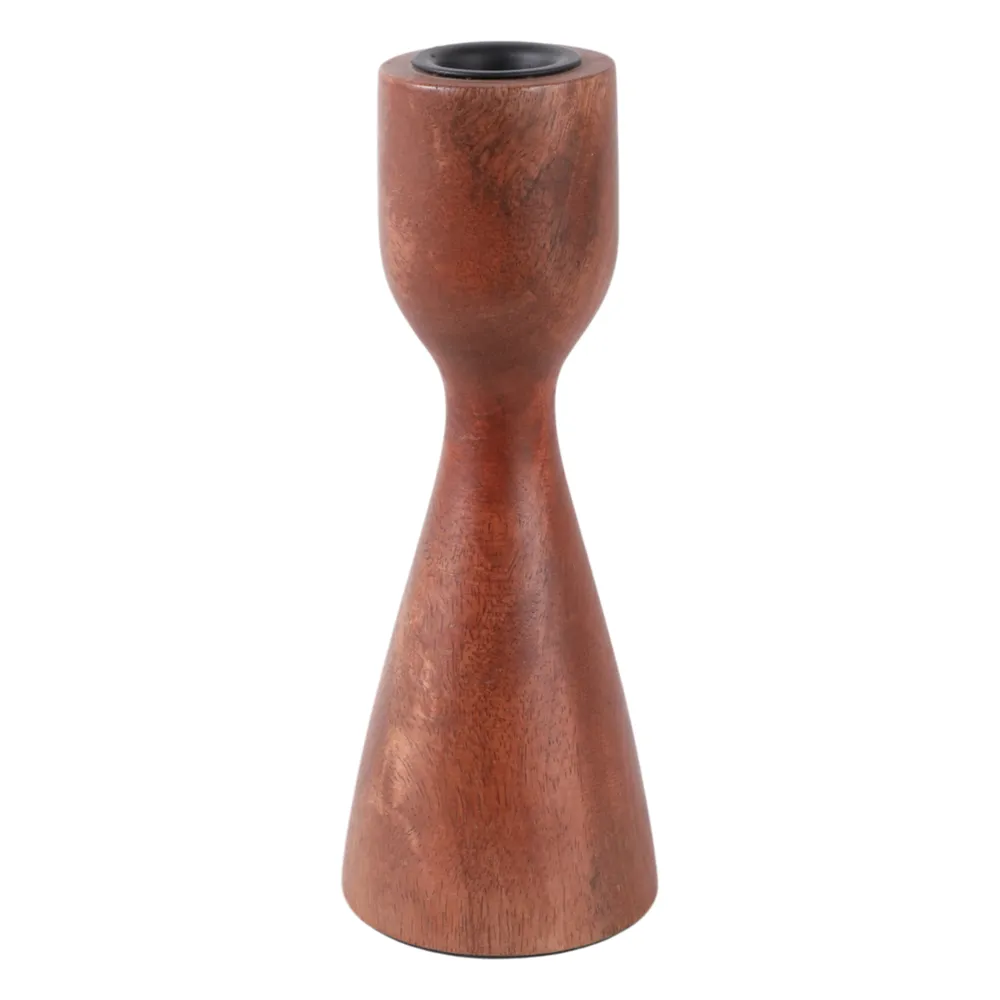 FARLEYSIDE BROWN CANDLE HOLDER 8 (IN)