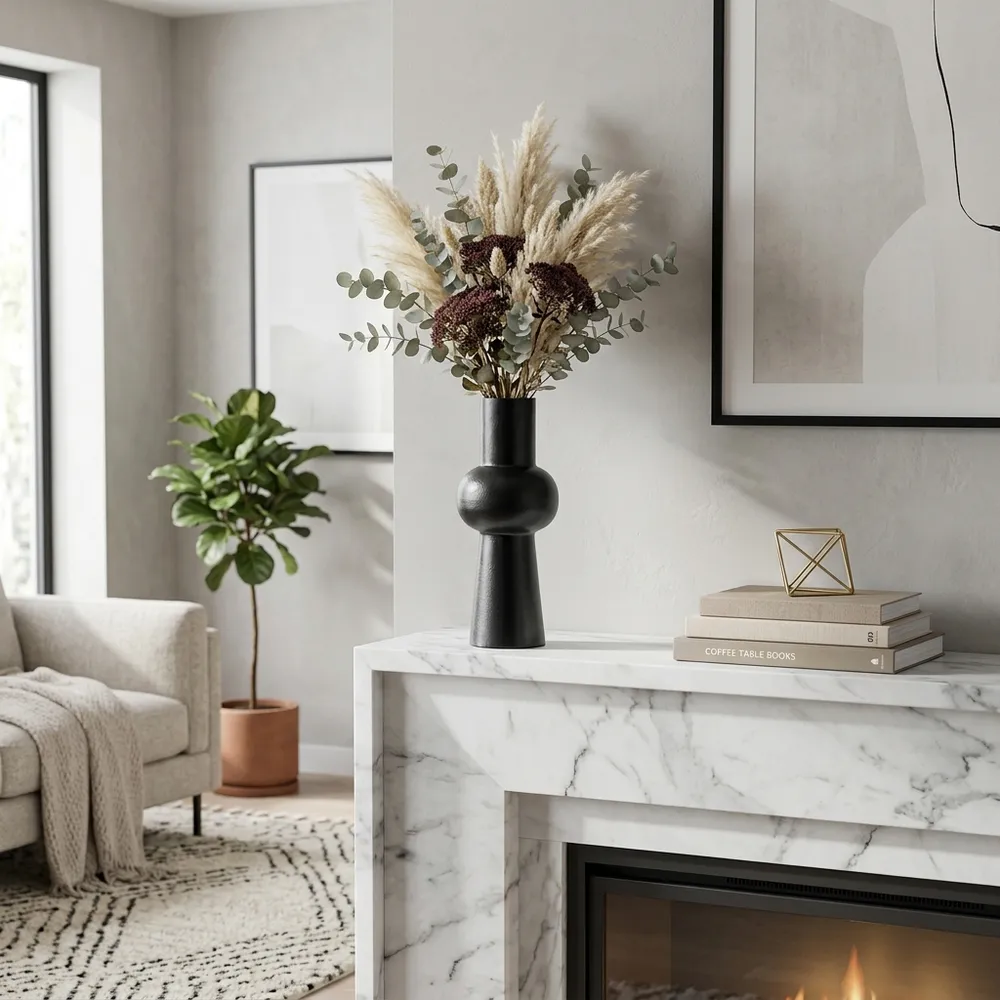 HATTONDALE BLACK VASE 15 (IN)