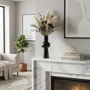 HATTONDALE BLACK VASE 15 (IN) 11