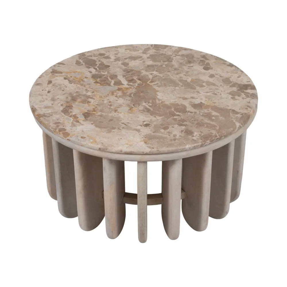 HILTONOAK WHITE COFFEE TABLE 16 (IN)