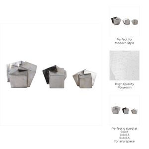 HUTTONWAY SET OF 3 SILVER ORBS 7 (IN) 9