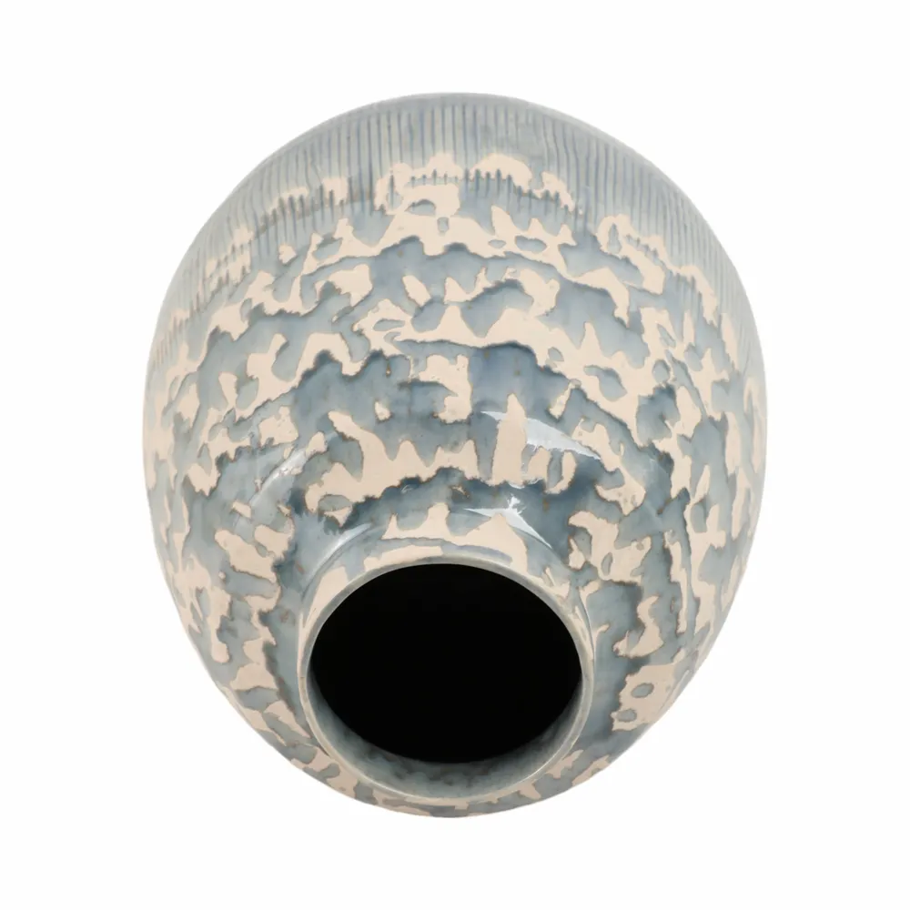 TROY GRAY VASE 14 (IN)