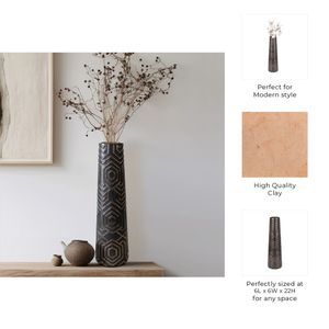 MORGANBROOK BLACK VASE 22 (IN) 10