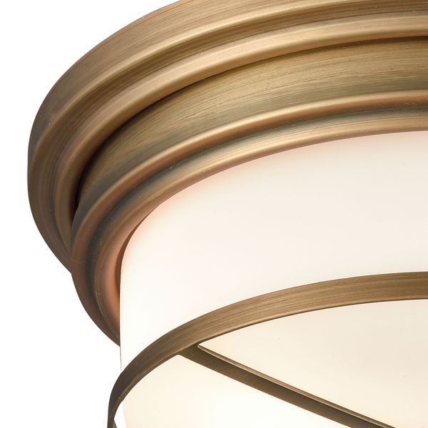 Noor 13'' Wide 2-Light Flush Mount - Classic Brass