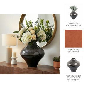 GARRETTSIDE BROWN VASE 14 (IN) 11