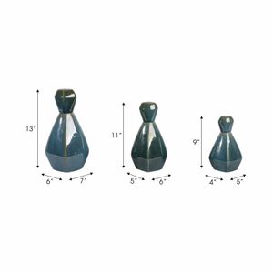 GIFFORDCLIFF SET OF 3 BLUE VASES 13 (IN) 8