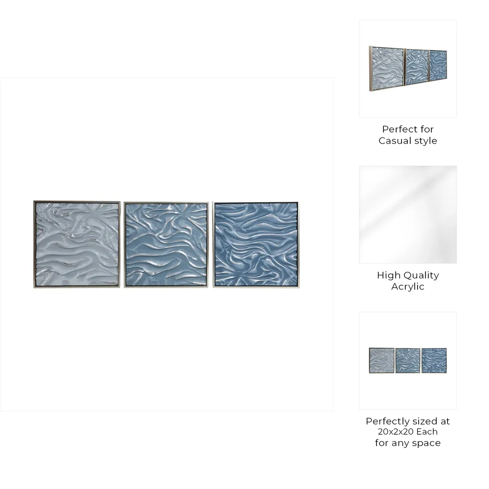 ETHANWAY SET OF 3 SILVER ART 20 (IN)