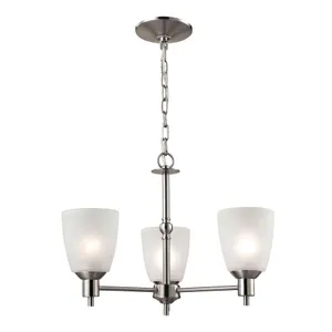 Jackson 20'' Wide 3-Light Chandelier - Brushed Nickel 1