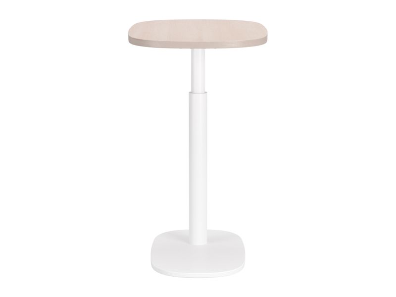 Buddy Adjustable Rotating Side Table Natural & White 4