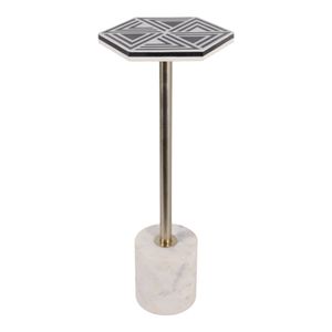 KELLERRUN WHITE TABLE 25 (IN) 4
