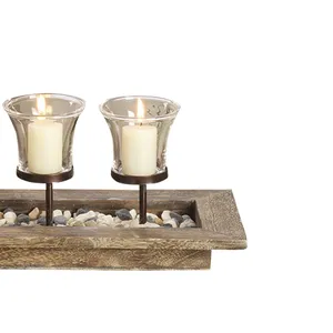 Firenza Candleholder Centerpiece - Natural 3