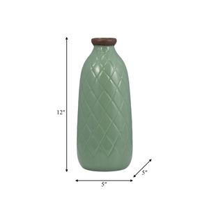 EMMONSFORD GREEN VASE 12 (IN) 9