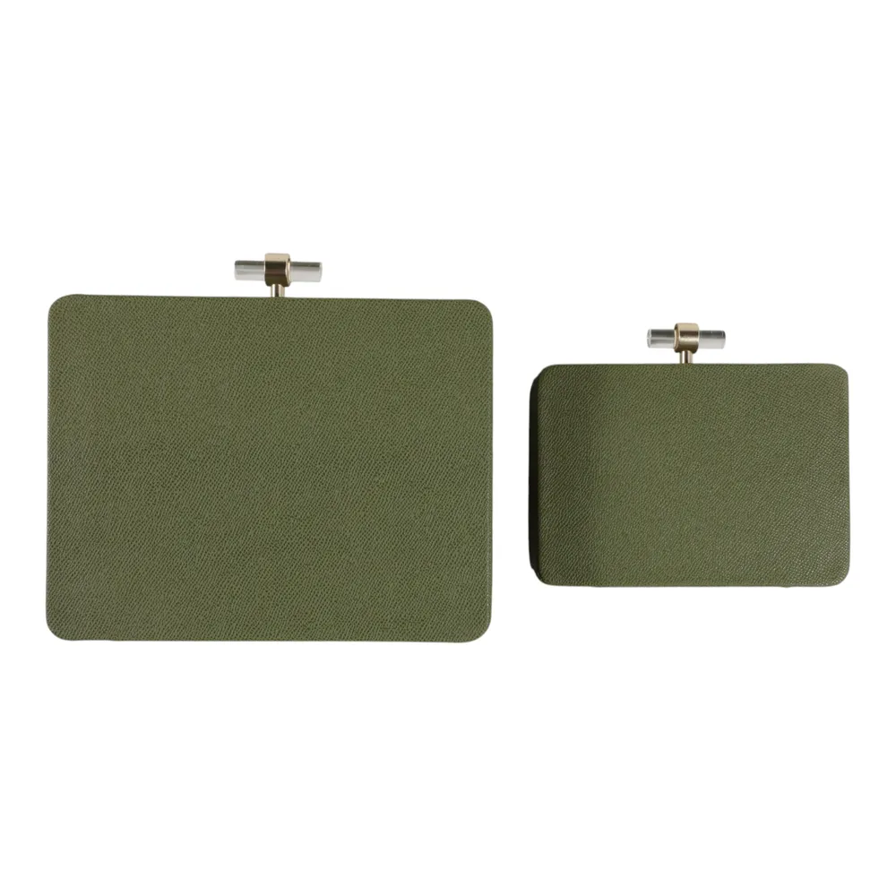 EVERTONPORT SET OF 2 GREEN BOXES 4 (IN)